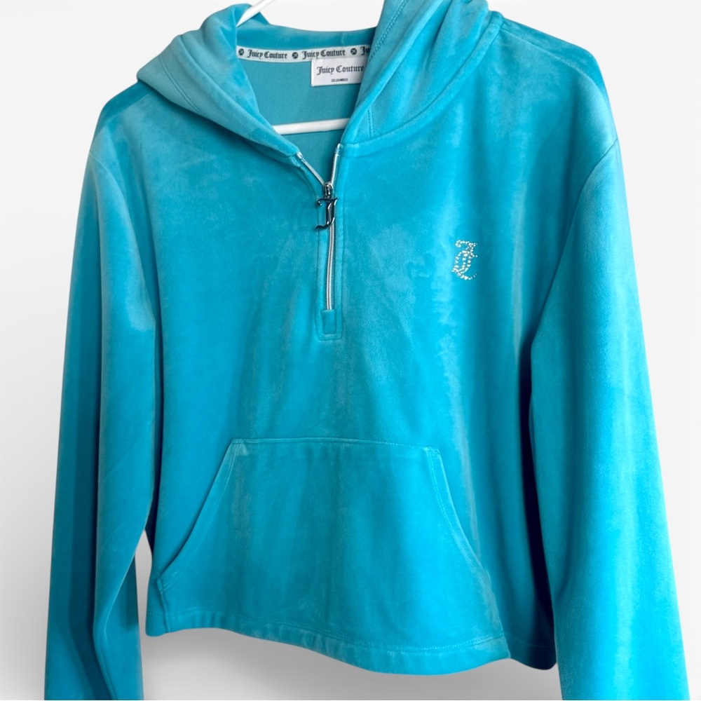 Juicy Couture - Y2K Teal Velour Half Zip Hoodie
New Without Tags - Picture 2 of 6